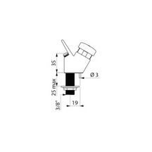 Robinet rince-bouche chromé à fermeture instantanée arrivée 12x17 Réf : 312QU1