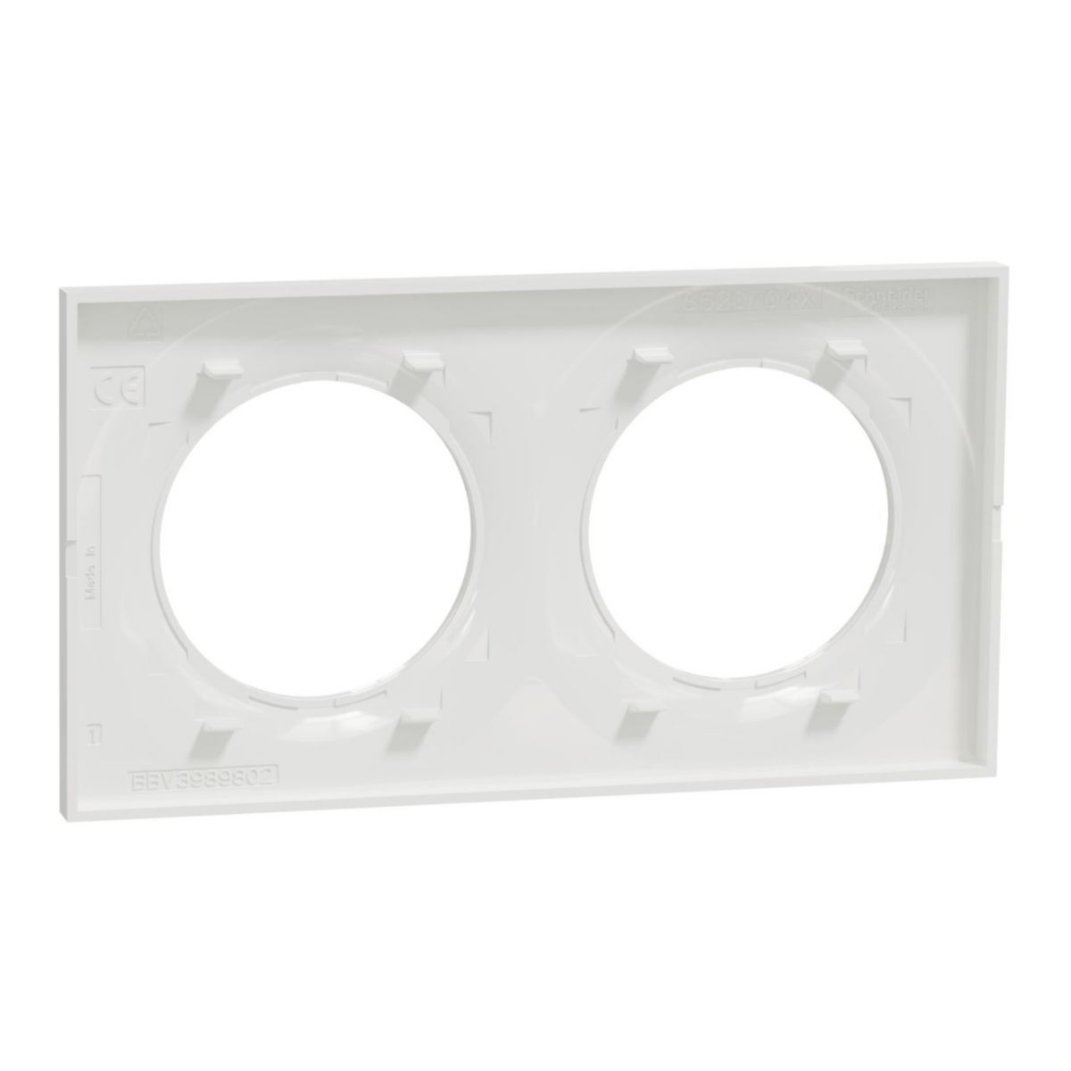 Odace plaque styl blanc 2 postes Réf S520704