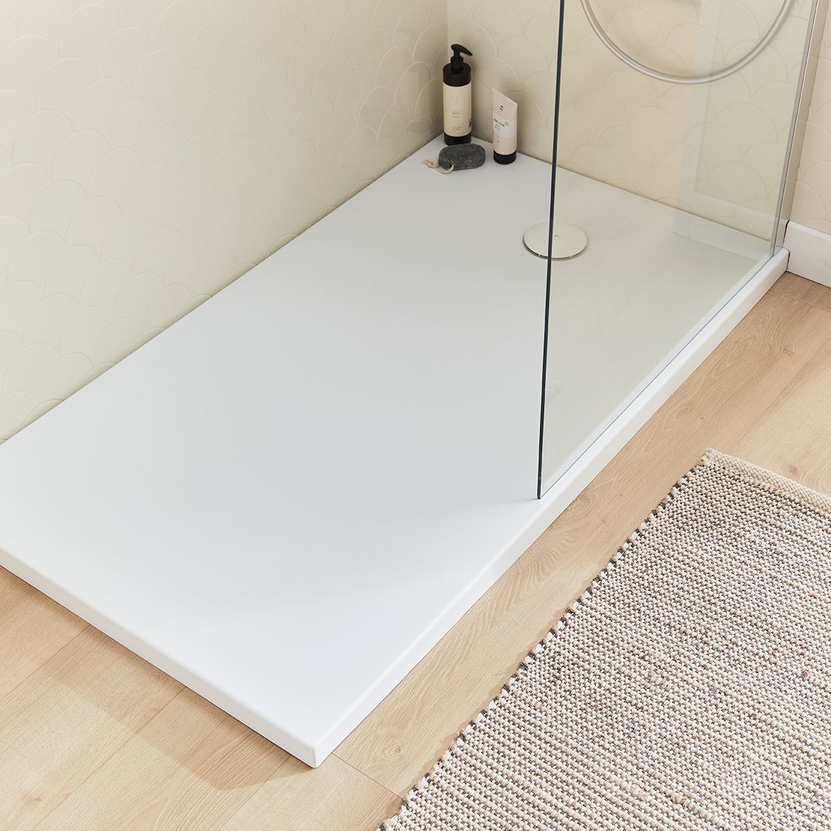 Receveur AEROBLOC rectangulaire 130 x 92 cm antidérapant PN24 Blanc mat réf : E62108-F-WPM