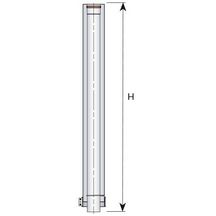 Elément droit DUALIS GASALU G.A Aluminium diamètre : 80 / 125 Lg : 1000 mm Gaz ED 1000 80 G.A Réf. 17080505/0