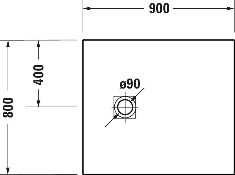 Receveur de douche Sustano 900x800 mm Rectangulaire Cream Mat, Réf : 720270620000000