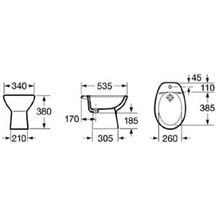 Bidet sur pied POLO Porcelaine vitrifiée Blanc 351299003