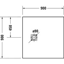 Receveur de douche Sustano 900x900 mm Carré Blanc Réf : 720271730000000