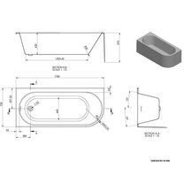 Baignoire Asymetrique gauche Alterna G 170X75