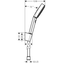 hansgrohe Pulsify Select S Ensemble support mural et douchette 105 3jet Relaxation avec flexible 125 cm, Noir mat