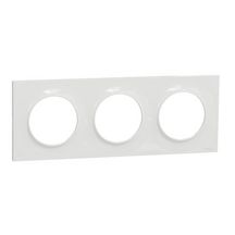 Odace plaque styl blanc 3 postes Réf S520706