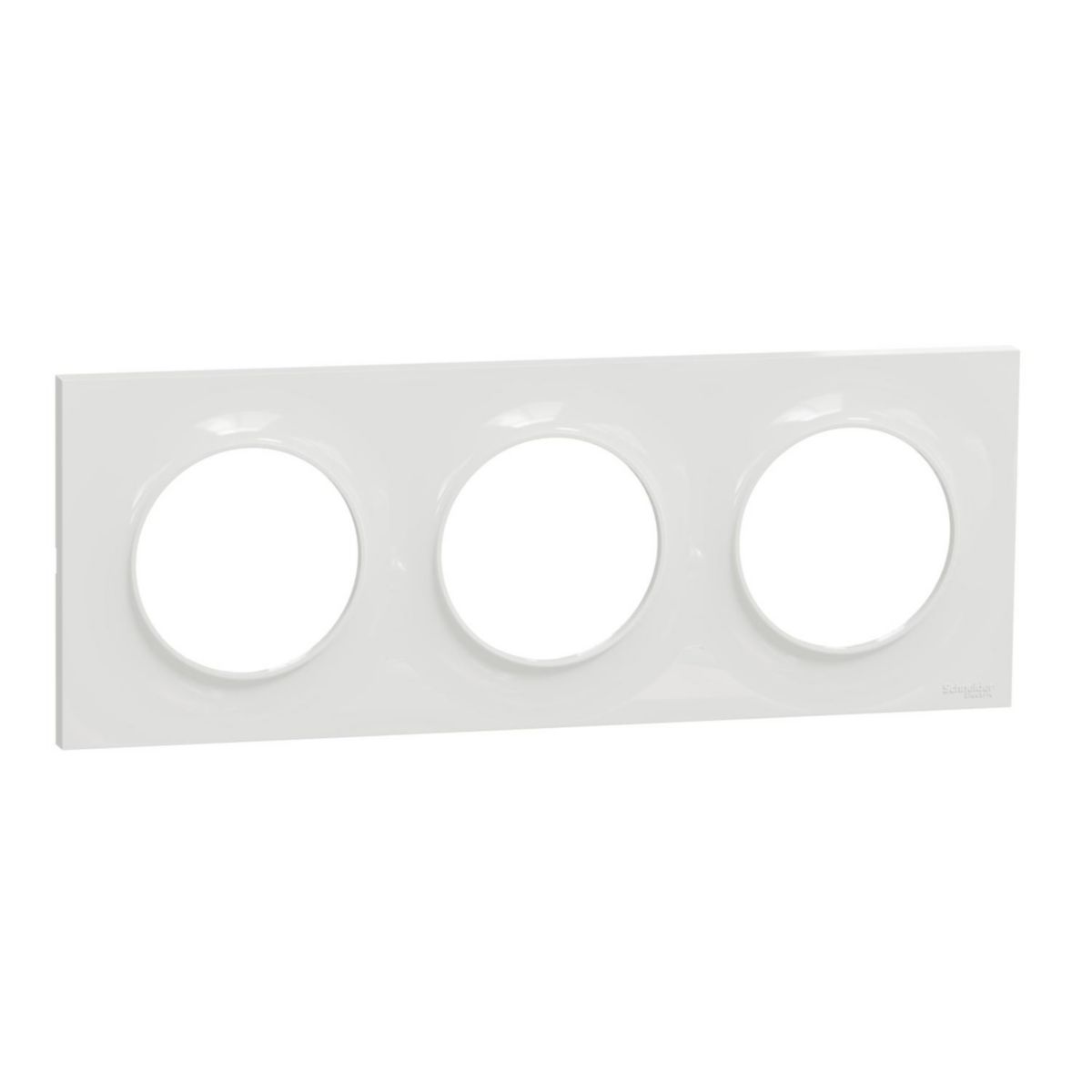 Odace plaque styl blanc 3 postes Réf S520706