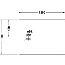 Receveur de douche Sustano 1200x900 mm Rectangulaire Cream Mat, Réf : 720277620000000