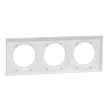 Odace plaque styl blanc 3 postes Réf S520706