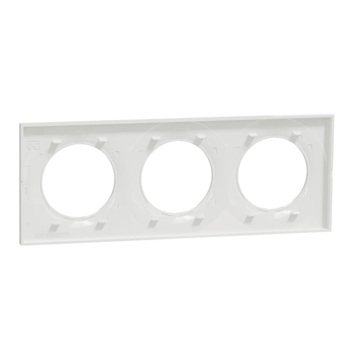 Odace plaque styl blanc 3 postes Réf S520706