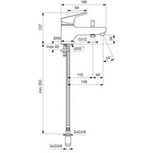 Mitigeur de bain-douche Olyos C2 monotrou sans ensemble douche chromé réf. D1141AA