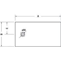 Receveur de douche Sustano 1600x900 mm Rectangulaire Gris foncé Réf : 720285650000000