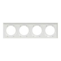 Odace plaque styl blanc 4 postes sc Réf S520708