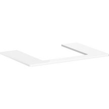 hansgrohe Xelu Q Plan stratifié 780/550 percé au centre pour lavabo Xelu Q 500/480, Blanc brillant