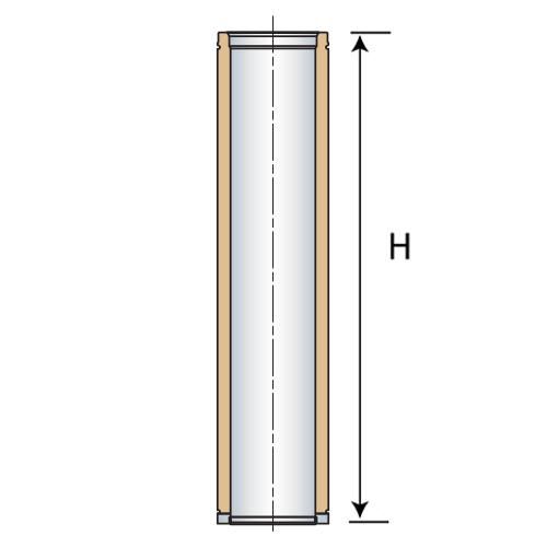 Elément droit THERMINOX ZI longueur 115 cm diamètre 150 mm Réf. 23150017/9999