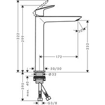 hansgrohe Logis Mitigeur de lavabo 240 Fine sans tirette ni vidage, Chrome