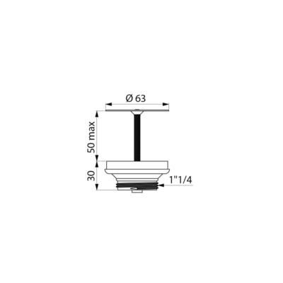 Bonde à grille inox mâle 33x42 vis centrale Réf : 580000