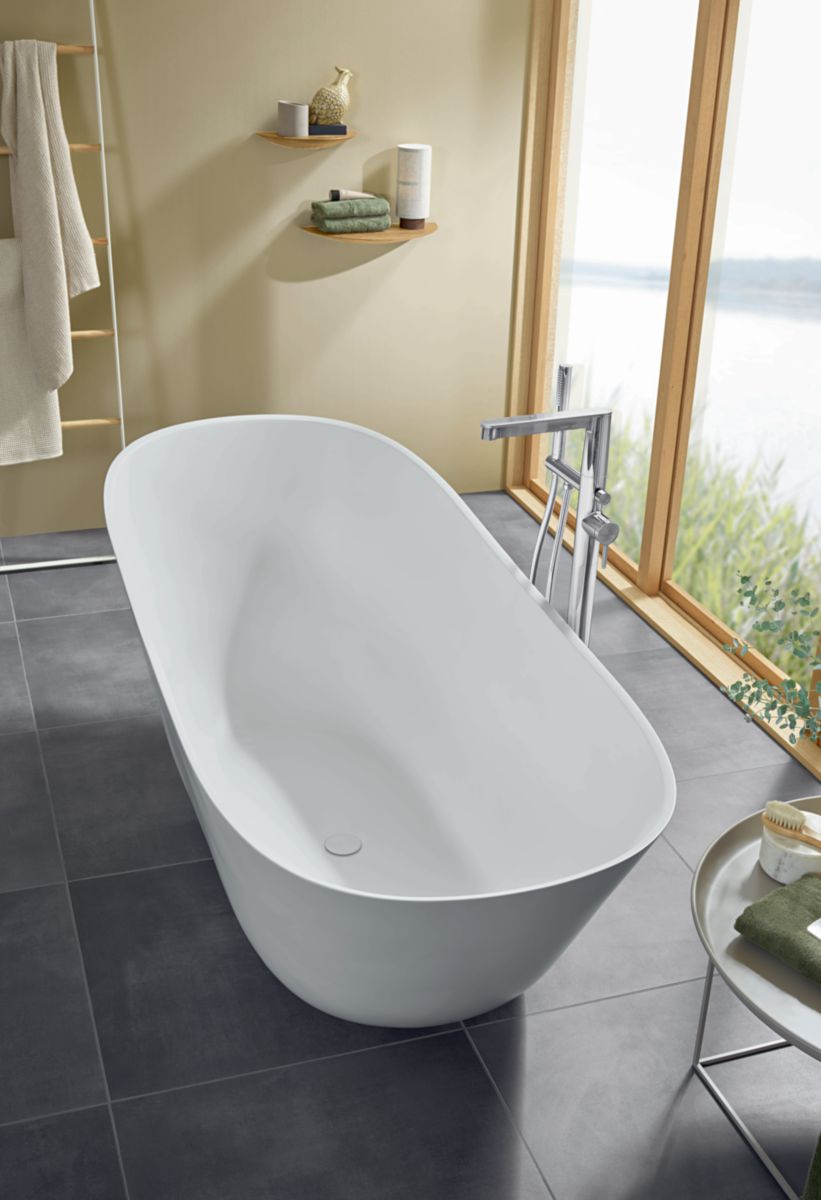 Baignoire Theano en îlot Curved Edition, 1700 x 750 mm, Blanc réf: 4505065