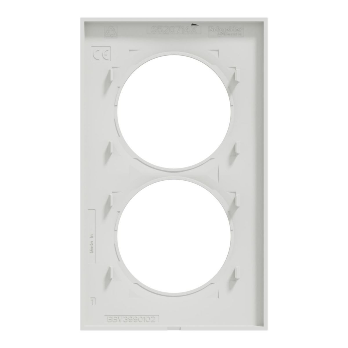 Odace style plaq blanc 2p57 s520714