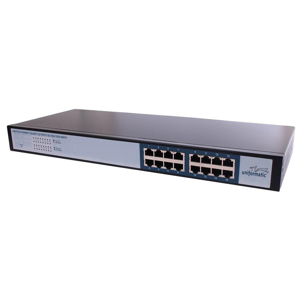 Switch rackable 16 ports 10/100/1000 Mbps Réf. 61059