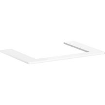 hansgrohe Xelu Q Plan stratifié 780/550 percé au centre pour lavabo Xelu Q 600/480, Blanc brillant