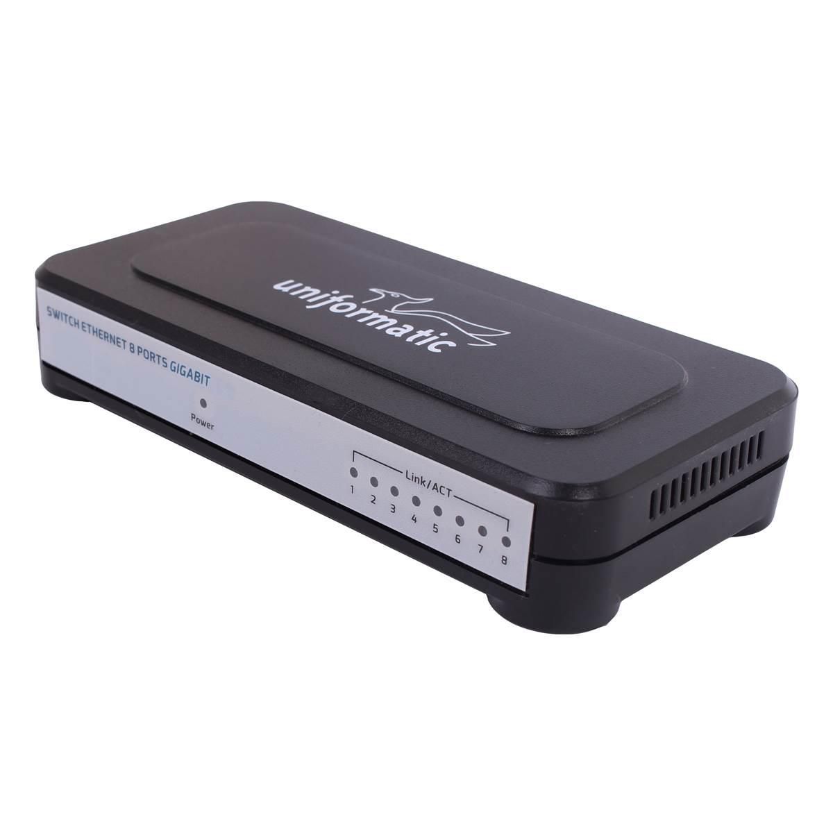 Switch Desktop 8 ports 10/100/1000 Mbps Réf. 61004