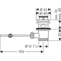 AXOR Garniture de vidage pour mitigeur de lavabo et bidet, Bronze brossé