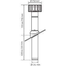 Terminal Multivent diamètre 131mm pente 25 à 46° noir