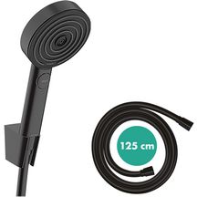 hansgrohe Pulsify Select S Ensemble support mural et douchette 105 3jet Relaxation avec flexible 125 cm, Noir mat