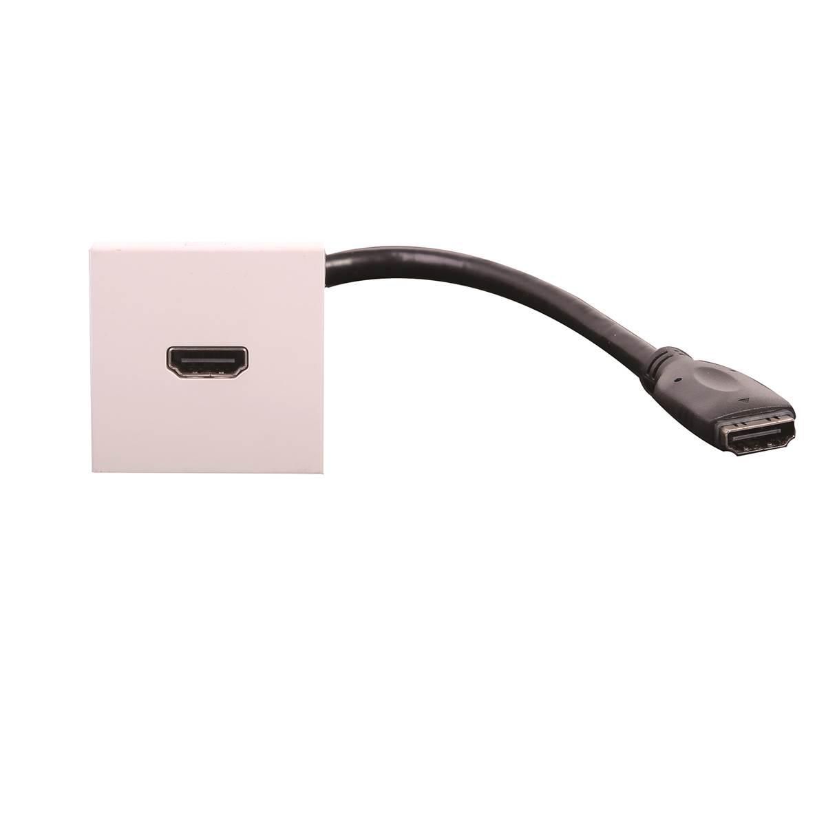 Plastron HDMI 45x45 femelle avec rallonge femelle - longueur rallonge 0,2 m Réf. 43240