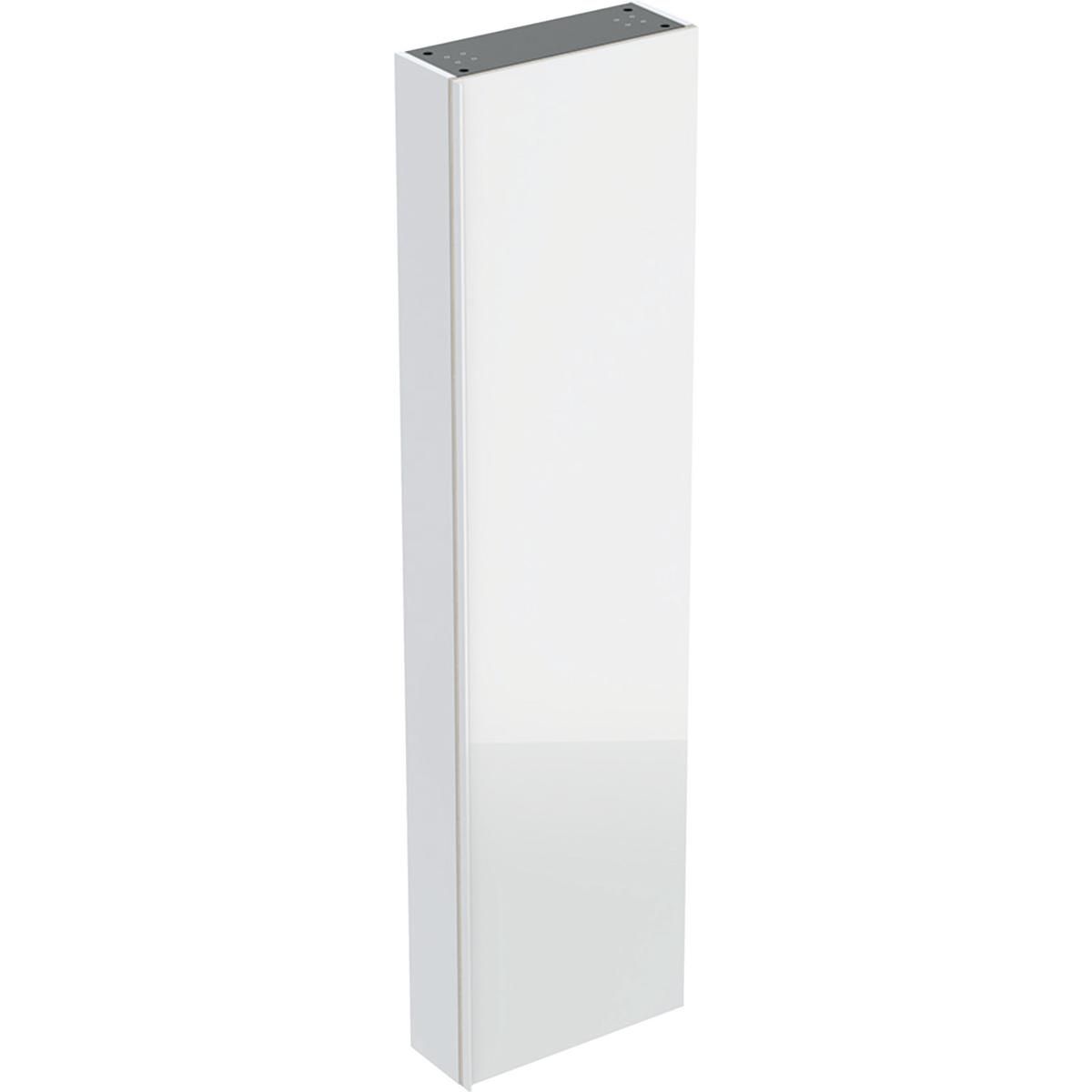 Colonne haute Acanto - 1 porte - 45 x 173 x 17,4 cm - corps : laqué ultra-brillant / blanc - porte : verre brillant / blanc Réf. 500.637.01.2