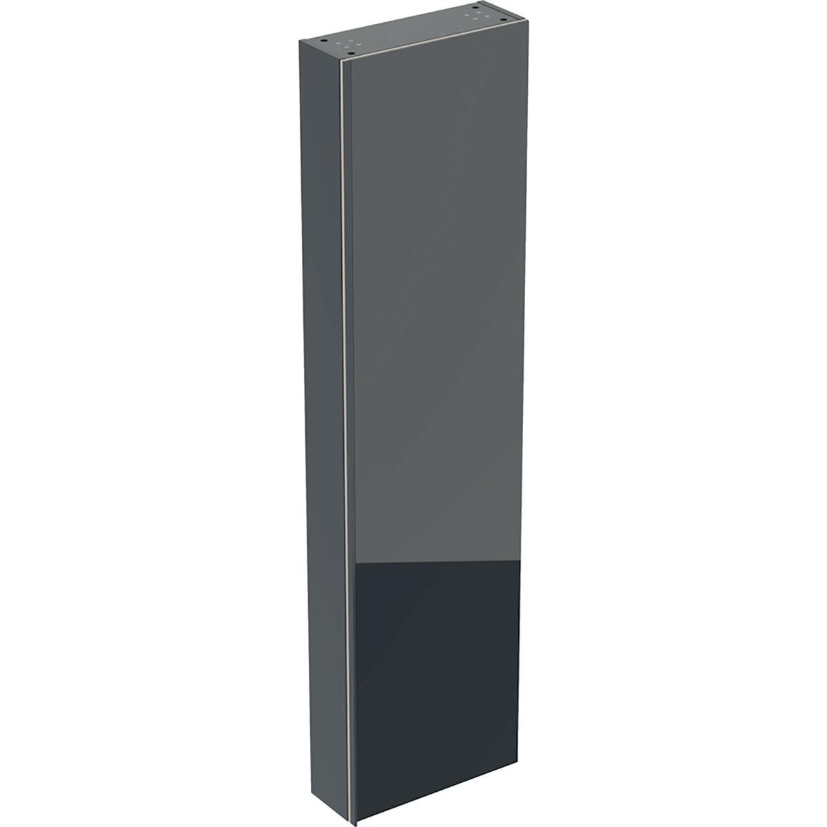 Colonne haute Acanto - 1 porte - 45 x 173 x 17,4 cm - corps : laqué mat / noir - porte : verre brillant / noir Réf. 500.637.16.1