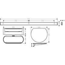 hansgrohe WallStoris Ensemble d'accessoires pour la baignoire, Noir mat