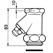 Robinet d'arrêt droit 26 X 34 pour ECLAIR/EYREM réf. 41010