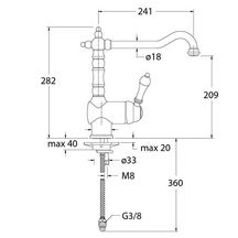 Mitigeur évier FARFALLE avec bec orientable, Chromé Réf FR13351