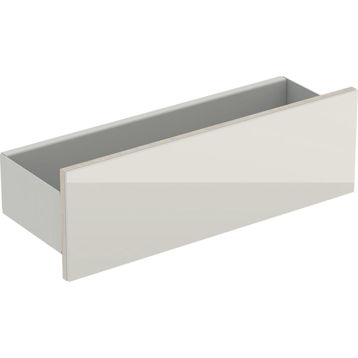 Etagère murale Acanto - 45 x 14,8 x 15,9 cm - corps : thermopoudré mat / sable gris - façade : verre brillant / sable gris Réf. 500.617.JL.2