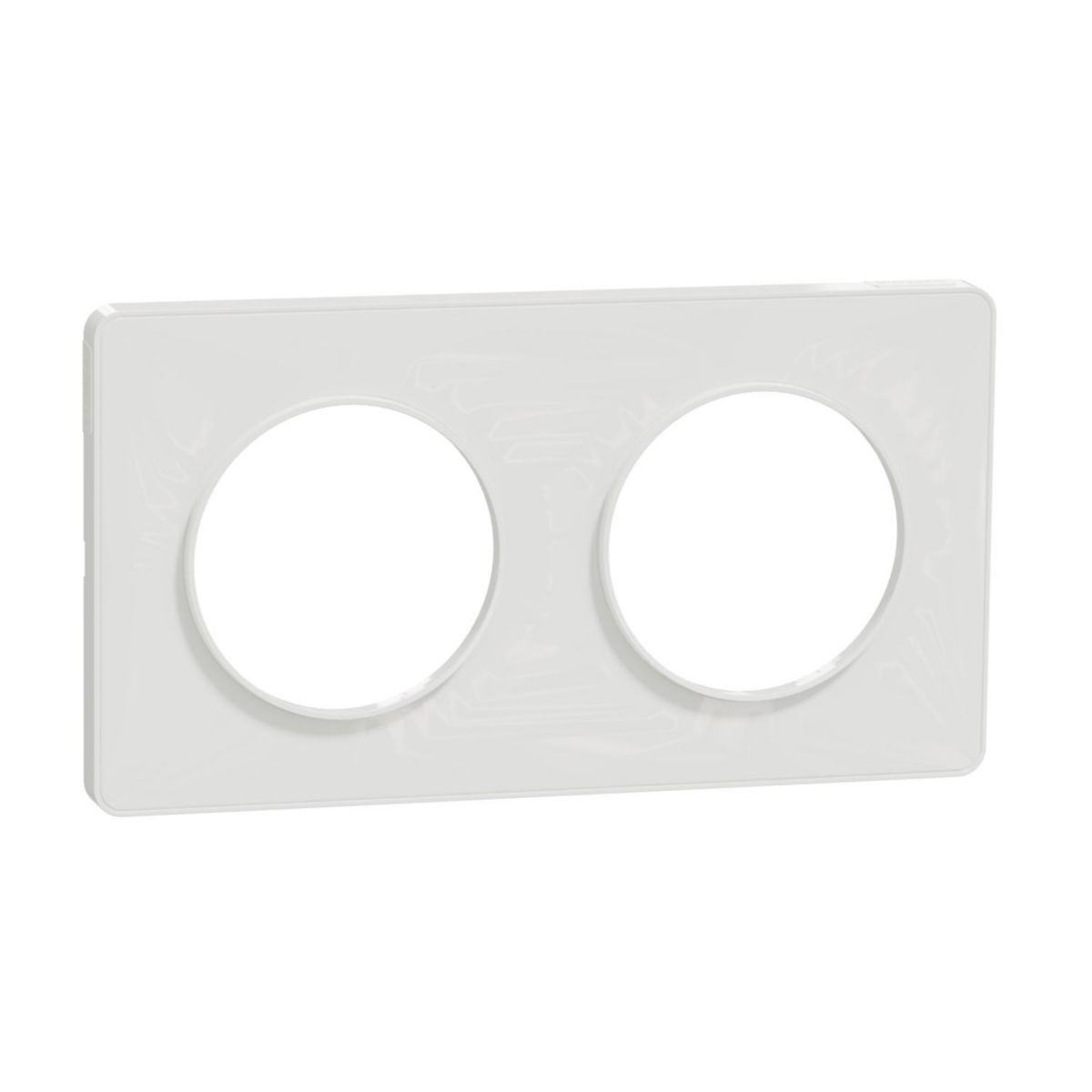 Odace plaque touch blanc 2 postes Réf S520804