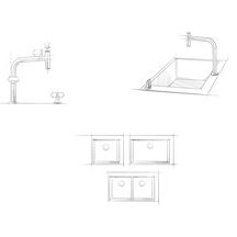 hansgrohe S71 S719-U450 Evier encastré sous plan 450, Acier inoxydable