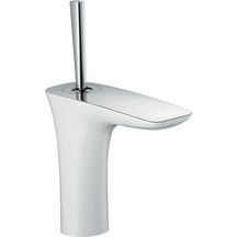 Mitigeur de lavabo PURAVIDA, avec tirette, blanc chromé réf. 15074400