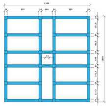 Réhausse de receveur Easy Set, carrée, écoulement centré Primo 1500x1500x100 mm Réf. 07-37-24/175