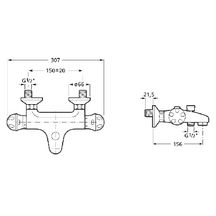 Mitigeur thermostatique Polo bain douche c3 réf. WM3120T3ZC0C300