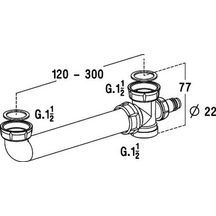 Tubulure évier 2 cuves standard Plastique 0204016