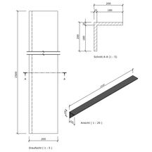 Coffre habillage en L polystyrène extrudé wedi MensoloL 200x200x2500 mm ép.20 mm