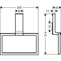 AXOR Universal Rectangular Anneau porte-serviettes, Chromé