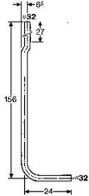 Tuyau diamètre 32 pour cuvette au sol Gébérit réf. 119.504.11.1