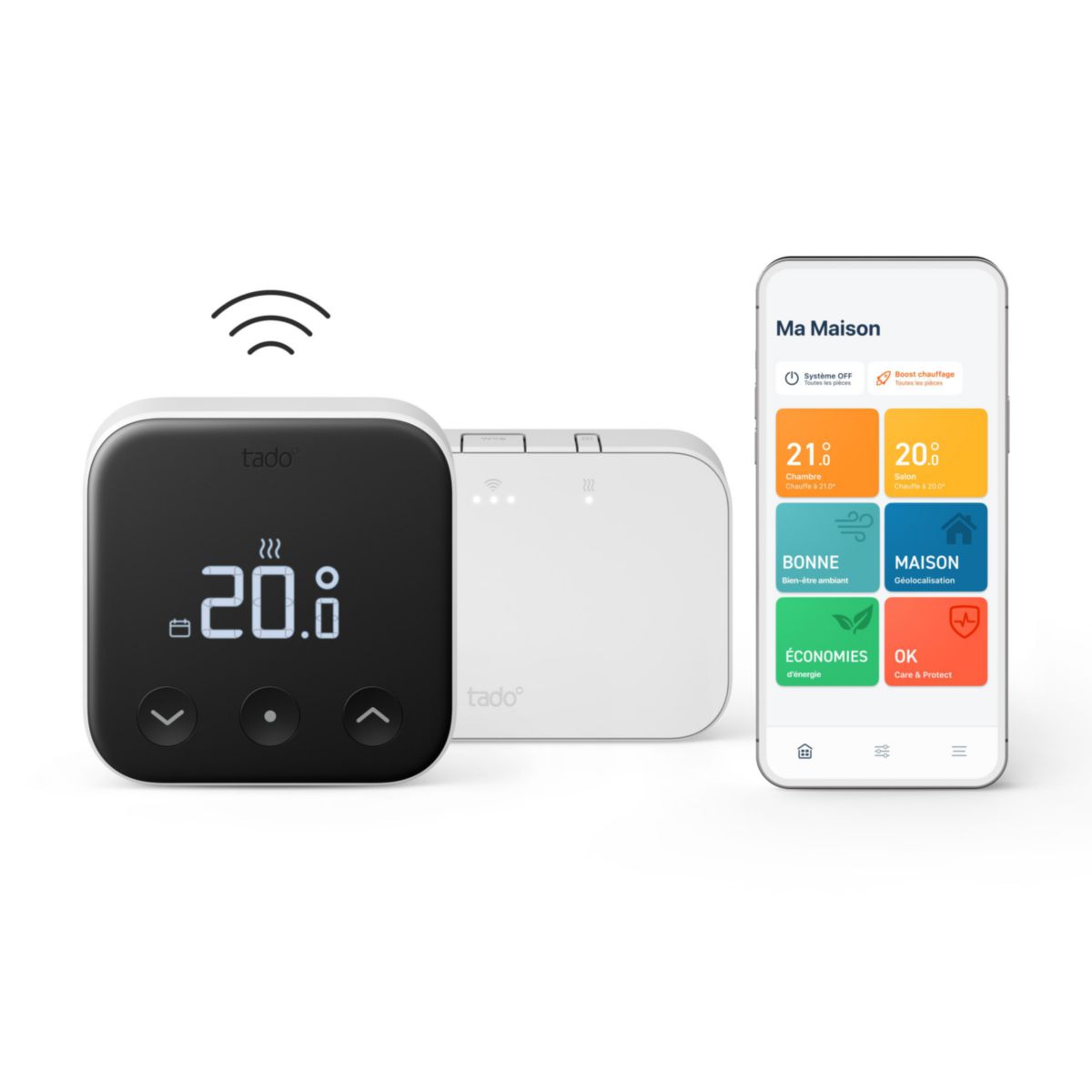 Thermostat connecté et Intelligent sans fil Kit de démarrage X avec bridge Réf. VX-WTS02-WRB02-TP-EU-00