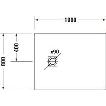 Receveur de douche Sustano 1000x800 mm Rectangulaire Gris foncé Réf : 720273650000000