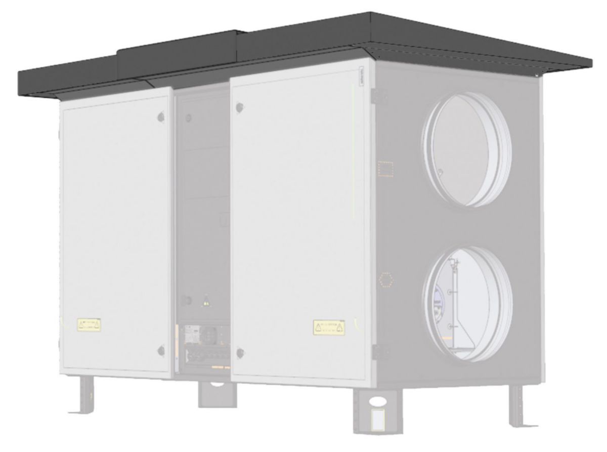 Toiture optionnelle pour double flux SERENCIO P 1500, à monter sur chantier