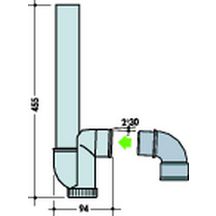 Siphon de machine à laver simple à sortie horizontale diamètre 40mm Réf. 1YH42C