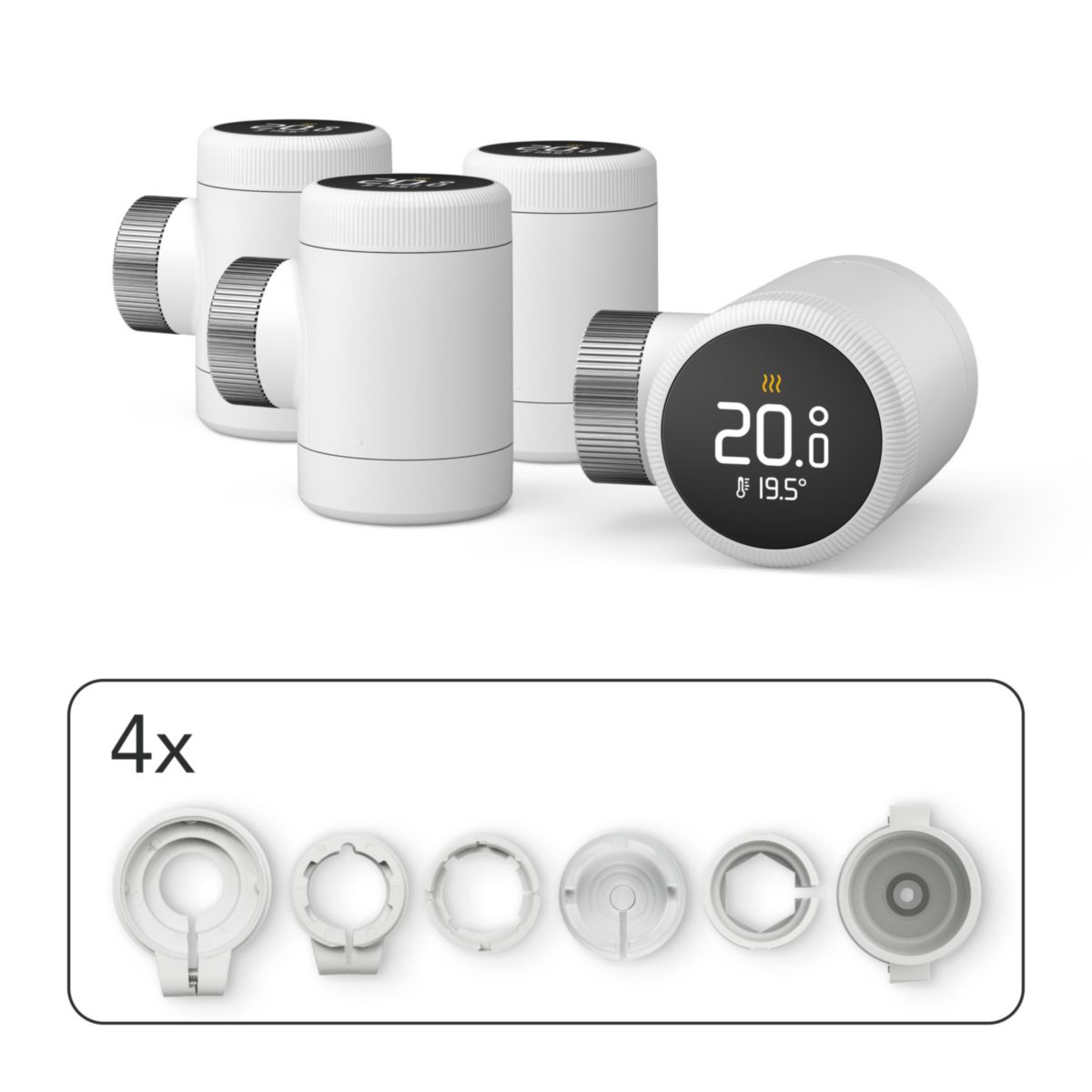 Tête thermostatique intelligente et connectée X - Quattro Pack Réf. VX-4SRT02-TC-ML-00